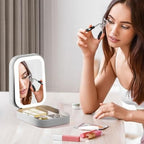 LumiBox™ - Smart LED Makeup & Jewelry Leather Case with Built in Mirror