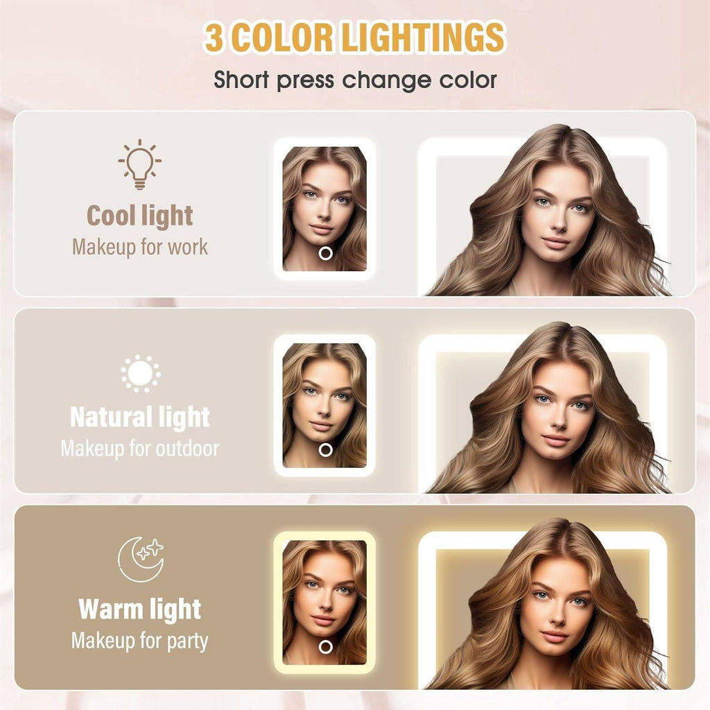 LumiBox™ - Smart LED Makeup & Jewelry Leather Case with Built in Mirror